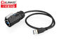 Kabel USB M24 USB 3.0 wtyk do interfejsu motocykla Szybka transmisja PB IP65 IP67 Z kablem 0,5 m dostawca